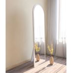 Mone Ayaklı Oval Boy Aynası, Beyaz, 160X50