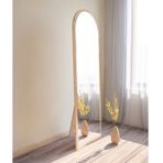 Mone Ayaklı Oval Boy Aynası, Natural, 160X50