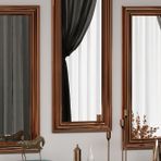 Mone Ayna Üçlü Dekoratif Salon Aynası, Bronz Çerçeve