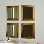 MONEayna 4'lü Gold Çerçeveli Ayna 40x40 Cm Pg003 Altın