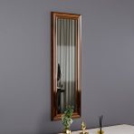 MONEayna Dekoratif Konsol Aynası Bronz 30x90cm Kahverengi