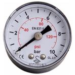 Moneks Manometre Ø50 / 0-10BAR - Metal Gövdeli - Arkadan Çıkışlı 1/4''
