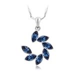 Monemel Swarovski Lacivert Kristal Kolye (Altın Kaplama)Doğum Günü Hediyesi - Aynı Gün Kurye- Sevgililer Günü Hediyesi