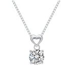 Monemel Swarovski Taşlı Gümüş Kolye (Altın Kaplama) Sevgililer Günü Hediyesi