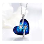 Monemel Swarovski Taşlı Kalp Kolye (Altın Kaplama) Anneler Günü Hediyesi, Sevgiliye Hediye (Aynı Gün Teslimat)