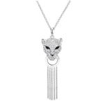 Monemel Swarovski Taşlı Kaplan Kolye (Altın Kaplama) Sevgililer Günü Hediyesi