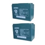 Monero 12V-45 Amper (80 Amper Ebatlarında) 2'li Paket Dar E-Bike Akü Ebatlar: 223x121x174 MM - Üretim Yılı: 2024