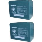 Monero 12V-45 Amper (80Amper Ebatlarında) 2'Li Paket Dar E-Bıke Akü Ebatlar: 223X121x174mm