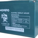 Monero 12V-45 Amper (80Amper Ebatlarında) Dar E-Bıke Akü Ebatlar: 223X121x174mm