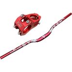 Monero Bisiklet Alüminyum Direksiyon Kısa 40MM Gidon Boğaz Set 78 cm Kırmızı Dragon - std