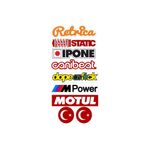 monero Motosiklet Marka Sticker Seti M-2 (12 X 26 CM) SYL2