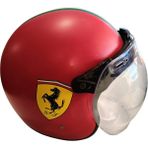 Monero Retro Açık Motosiklet Kaskı - Kırmızı