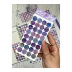 Monet Garden Mor 6 Yaprak 312 Adet Yuvarlak Kağıt Sticker Seti/Etiket/Çıkartma/Postit/Post-it