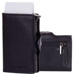 Moneyhold® Slim Wallet - Kartlık Erkek - Mini Cüzdan Erkek Bozuk Para Bölmeli - Kartlar Cüzdan Erkek Küçük, 1b - Klasik Siyah, siyah, 2 - Bozuk para tutuculu