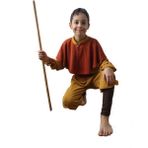 Moni Avatar Aang Kostümü - 8 - 9 Yaş - Hardal