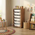Moniev Kids 6 Sepetli Dolap Çok Amaçlı Dolap Oyuncak Dolabı MNV2601_6 - Beyaz