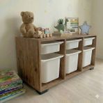 Moniev Kids Beyza 6 Sepetli Çok Amaçlı Dolap Oyuncak Dolabı - Atlantik Çam