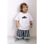 Monila Erkek Çocuk Pamuklu Araba Baskılı T-Shirt - Ekru - 4 - 5 Yaş