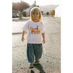 Monila Unisex Pamuklu Bluey Baskılı T-Shirt Truvakar Kol Günlük Stil %100 Pamuk 2 - 3 Yaş - Ekru