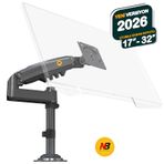 Monitör Standı North Bayou H100 2026 Yeni Model Amortisörlü Tekli Monitör Standı Gri 17-32 Inç - 2-9 Kg