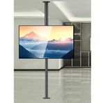 Monitör tutucu, TV duvar askısı, ayarlanabilir, eğilebilir ve döndürülebilir TV tavan askısı, 32-75 inç LED ekranlar için uygun, 360 derece dönebilen çerçeveli LCD TV, zemin standı, döner