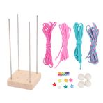 Monkey Yumruk Yapımı Malzeme Paketi Paracord Top Dokuma Kiti, DIY Ahşap Boncuklu Anahtarlık Aracı Açık Hava Maceraları İçin Eğitici