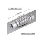Monlion Egzoz Spiral Flex Boru,51mmx 295mm Üniversal Tip, Paslanmaz Çelik Çift Örgülü Flex Borusu