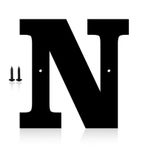 Monlyey - Metal Modern Ev Numaraları Adres Mektupları - Metal Numaralar Harfler Kapı Numaraları Tabela Sokak Ev Adres Plaketi Bahçe Kapısı Posta Kutusu Dekoru için (12,7 cm, N)