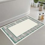 Monnhein 2'li Set Banyo Paspası, Yumuşak Banyo Halısı, Kaymaz Dot Tabanlı, Su Emici, Makinede Yıkanabilir - 40x60-50 x 80 cm