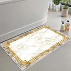Monnhein Banyo Paspası, Yumuşak Banyo Halısı, Kaymaz Dot Tabanlı, Su Emici, Makinede Yıkanabilir - 50 x 80 cm