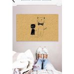Monnhein Cute Cats Dekoratif Çok Amaçlı İç ve Dış Mekan Kapı Önü Paspası 45x70