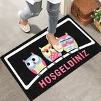 Monnhein Kapı Önü Paspası - Modern ve Şık Kapı Paspası | Ev, Ofis ve Dış Mekân Kullanımı İçin (Baykuşlar) 40x60