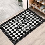 Monnhein Kapı Önü Paspası - Modern ve Şık Kapı Paspası | Ev, Ofis ve Dış Mekân Kullanımı İçin (Checkered Sweet Home) 40x60