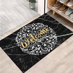 Monnhein Kapı Önü Paspası - Modern ve Şık Kapı Paspası | Ev, Ofis ve Dış Mekân Kullanımı İçin (Gold Elegance) 40x60