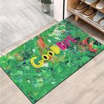Monnhein Kapı Önü Paspası - Modern ve Şık Kapı Paspası | Ev, Ofis ve Dış Mekân Kullanımı İçin (Good bye Boyama) 45x65