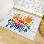 Monnhein Kapı Önü Paspası - Modern ve Şık Kapı Paspası | Ev, Ofis ve Dış Mekân Kullanımı İçin (Hello Sweet Summer) 45x65