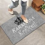Monnhein Kapı Önü Paspası - Modern ve Şık Kapı Paspası | Ev, Ofis ve Dış Mekân Kullanımı İçin (Karantina Kraliçesi) 45x65