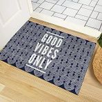 Monnhein Kapı Önü Paspası - Şık Kapı Paspası | Ev, Ofis Dış Mekân Kullanımı İçin (Good Vibes Only) 45X65