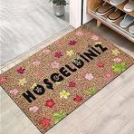 Monnhein Kapı Önü Paspası - Şık Kapı Paspası | Ev, Ofis Dış Mekân Kullanımı İçin (Hoşgeldiniz With Flowers) 45X65