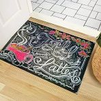Monnhein Kapı Önü Paspası - Şık Kapı Paspası | Ev, Ofis Dış Mekân Kullanımı İçin (Latte Aşkı) 45X65