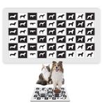 Monnhein Mama ve Su Evcil Hayvan Beslenme Matı, Kolay Temizlenen Emici Su Geçirmez Kumaş, Küçük Orta Boy ve Büyük Kedi ve Köpekler için Dayanıklı Köpek Kedi Paspas (50x35, Satranç Dogs)