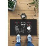 Monnhein Meaw 3 Kedi Dekoratif İç ve Dış Mekan Paspası 45x70