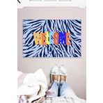 Monnhein Welcome Zebra Desen Çok Amaçlı İç ve Dış Mekan Dekoratif Kapı Önü Paspası 45x70