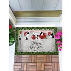 Monnhein Yenil Yıl Kedi Kapı Önü Paspası Dekoratif Kapı Paspası Dış Mekan Paspas Ev Içi Paspası 45x70cm