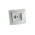 Mono Siva Alti Usb Priz Beyaz (Adaptorsuz)