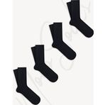 Mono Socks 4'lü Düz Soket Doktor Çorap - 39 - 42 - Siyah