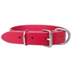 MONODOG Premium Deri Köpek Tasması - Rahat Kontrol ve Eğitim için Dayanıklı ve Şık Düz Yaka (Small (9 3/4-12 1/5 inç (24-31 cm)), Kırmızı)
