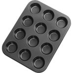 Monody 6 ve 12 Delikli Yapışmaz Yuvarlak Cupcake Kalıp Tava Muffin Tepsisi Karbon Çelik Fırın Tepsisi Puding Bakeware Bisküvi Tavası B (Yurt Dışından)