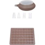 Monody Silikon Acıbadem Kurabiyesi Seti, Macaron Silikon Mat, 48 Pişirme Daireli Yapışmaz Makaron Kalıbı, Kek Dekorasyonu Için Decomax Kalem (Yurt Dışından)
