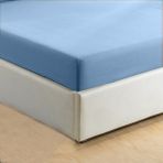 Monohome %100 Pamuklu Ranforce Fitted Açık Mavi Çift Kişilik Lastikli Çarşaf 180*200 - 180 x 200 cm